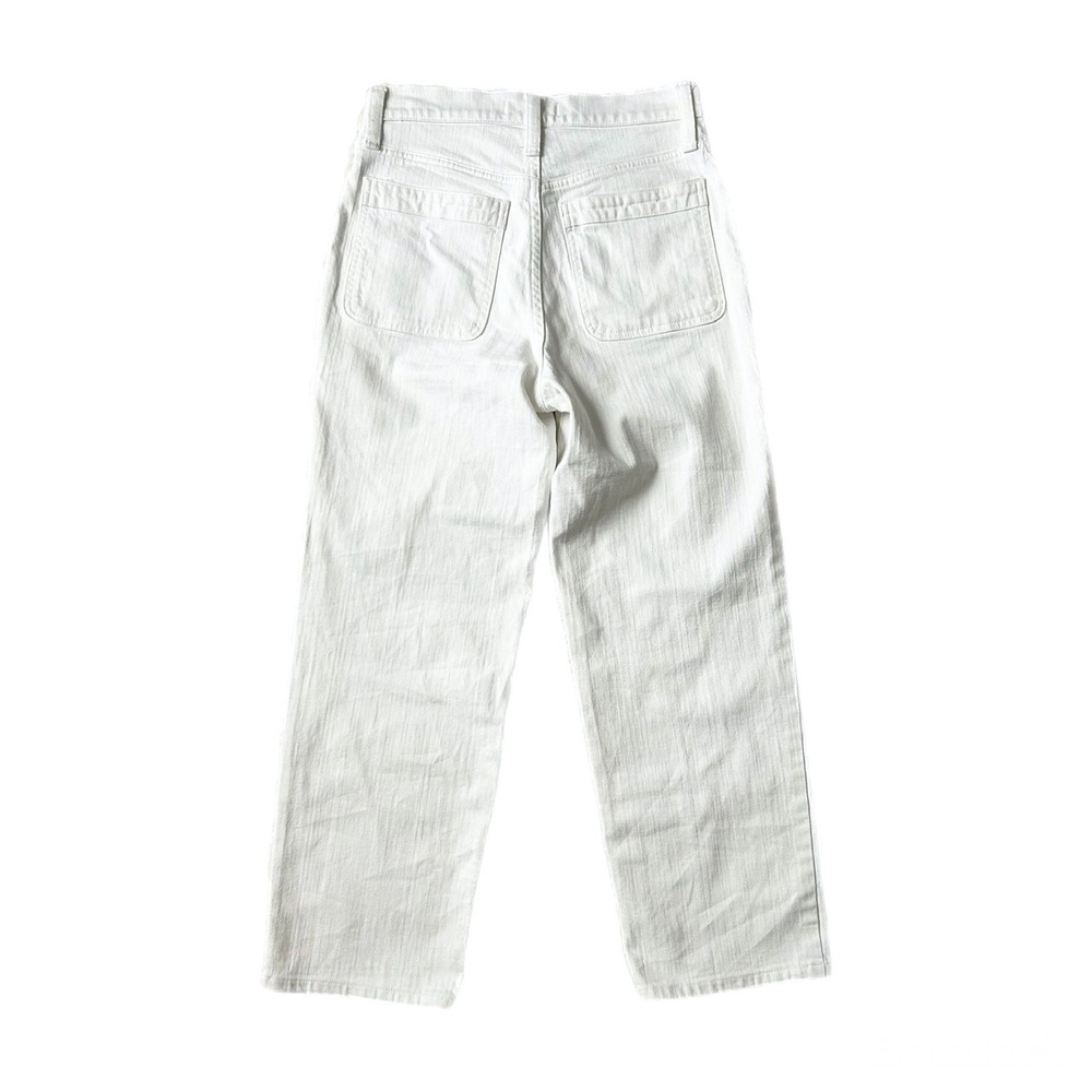 Madewell The Perfect Vintage Wide Leg Crop Jean White High Rise Patch Pocket 27 - Picture 4 of 8